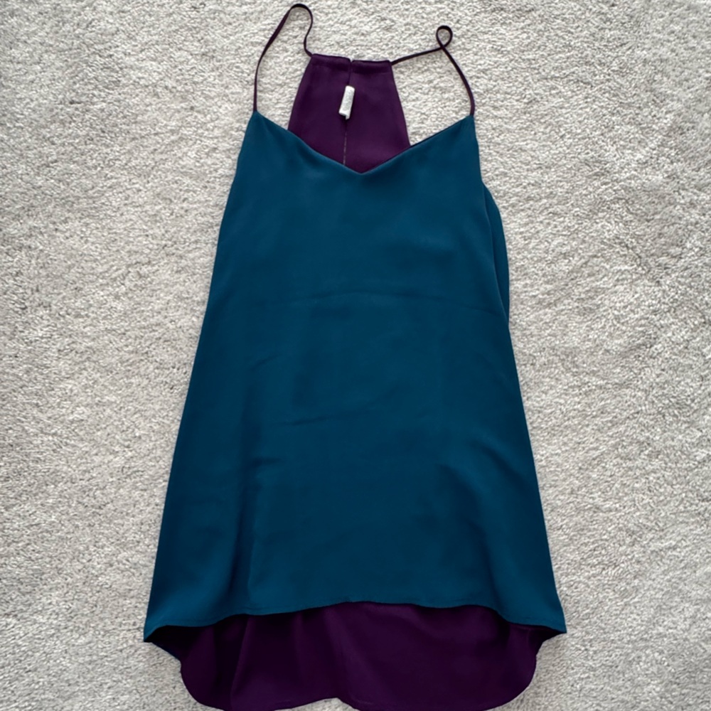 Express Teal and Purple Tank Top